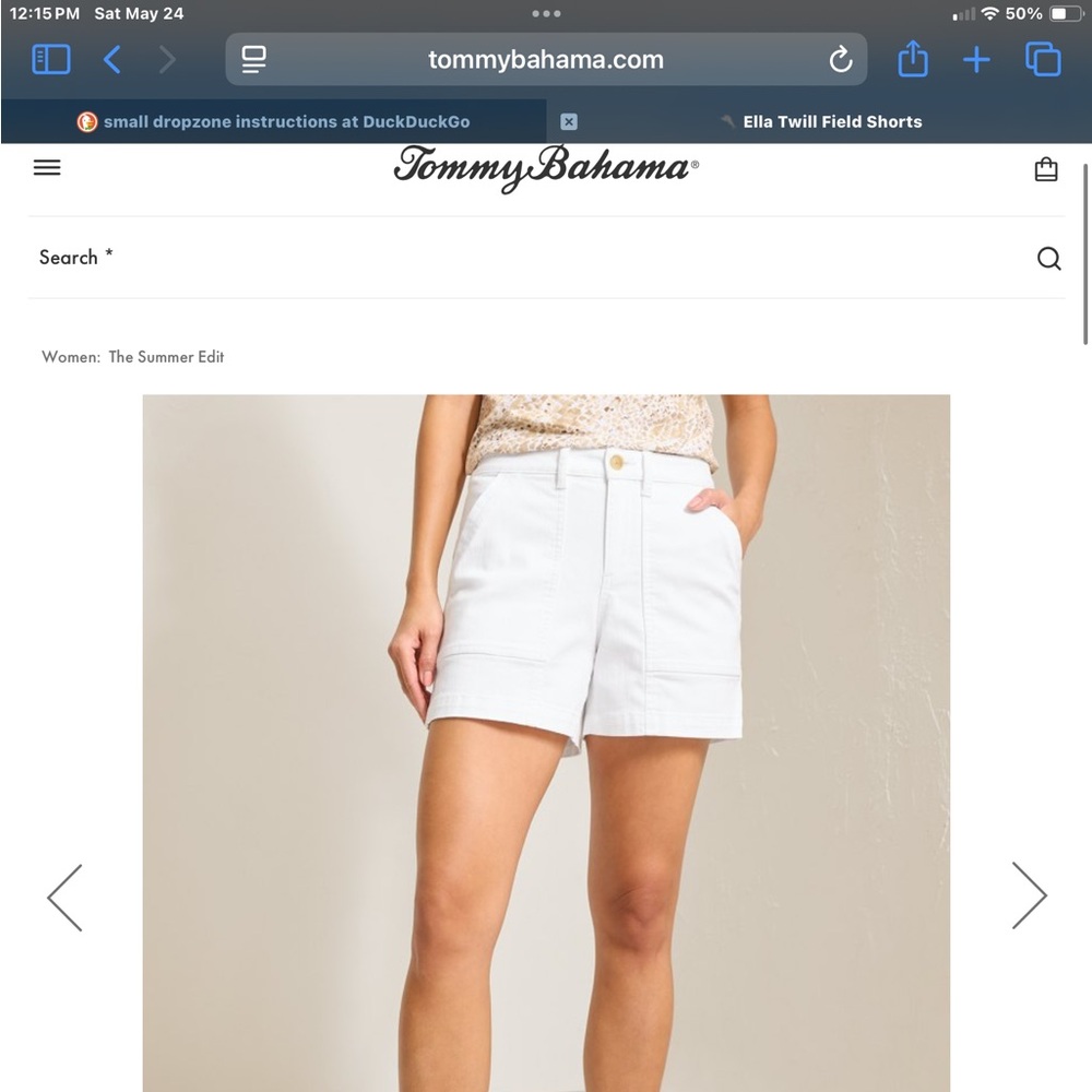 Tommy Bahama Ella Twill Field shorts. Worn once!